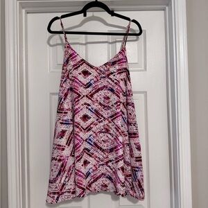 Show Me Your MuMu Pink and Blue Geometric Mini Dress